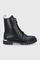 Tommy Hilfiger Workery skórzane płaski czarny FW0FW06008.BDS