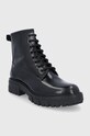 HUGO Botki skórzane Axel Bootie-A 50461864.001 50461864.001 czarny AW21