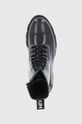 černá Kožené kotníkové boty Hugo