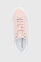 pastelowy różowy Calvin Klein Buty skórzane HW0HW00568