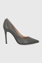 Lodičky Guess usňová koža zelená FL8G13.LEA08.OLIVE