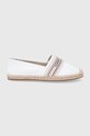 Espadrilky Tommy Hilfiger textilní bílá FW0FW05779YBL