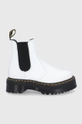 Dr. Martens Ghete Chelsea de piele pana la 5 cm alb 25055100