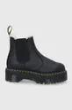 black Dr. Martens leather chelsea boots 2976 Quad Fl Women’s