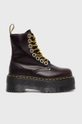 bordowy Dr. Martens Workery skórzane Jadon Max Damski