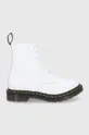 white Dr. Martens leather biker boots 1460 Pascal Women’s