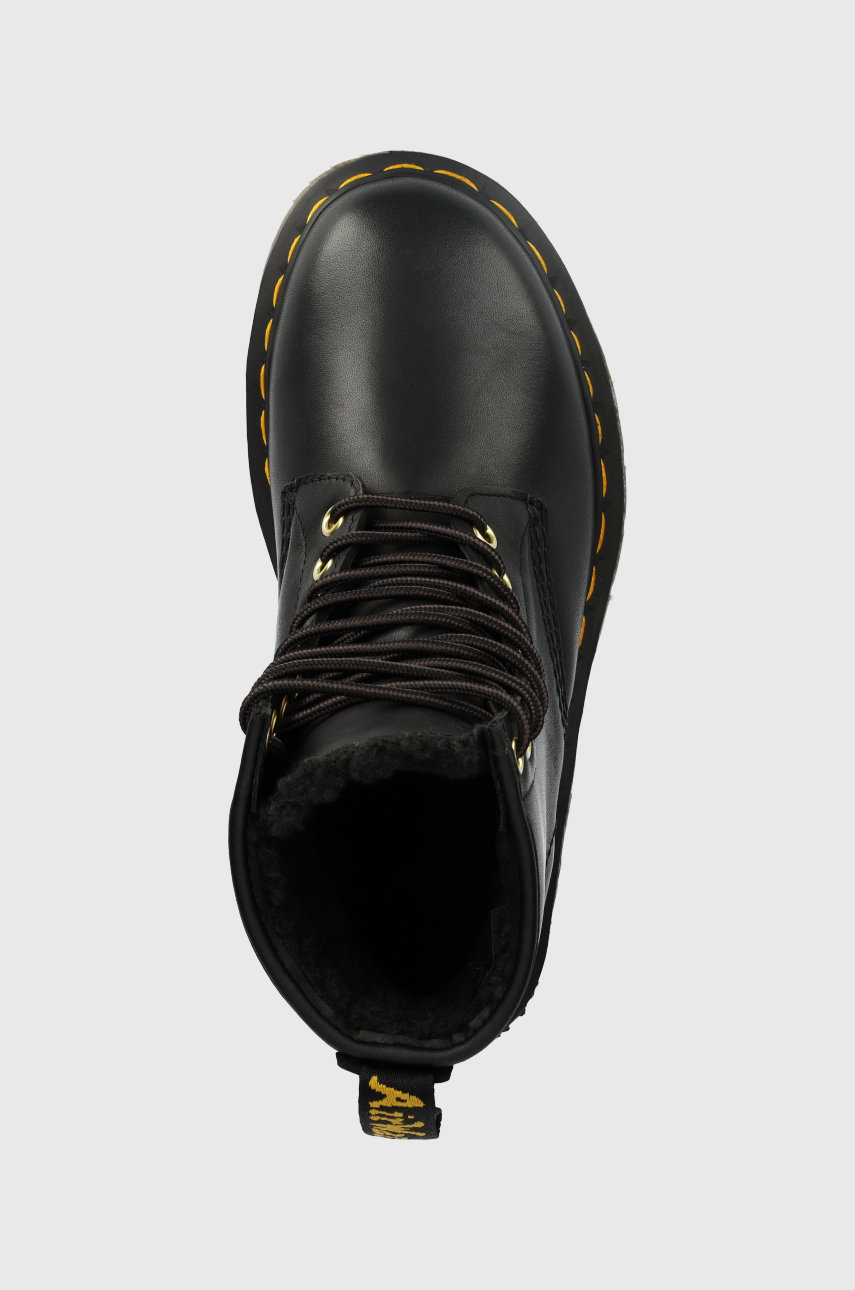 negru Dr. Martens bocanci de piele 1460