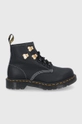 czarny Dr. Martens Workery skórzane 101 Damski