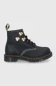 czarny Dr. Martens Workery skórzane 101 Damski