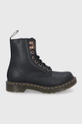 negru Dr. Martens bocanci de piele De femei