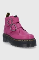 Dr. Martens Botki skórzane Devon Heart różowy