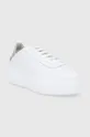 Kožená obuv Armani Exchange biela