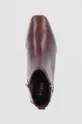 burgundské Kožené členkové topánky Aldo
