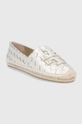 Usnjene espadrile Tory Burch zlata