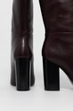 Кожаные полусапожки Calvin Klein бордо E6254.BROWN