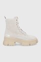 Steve Madden Workery zamszowe Tanker Bootie płaski beżowy SM11001261.BEIGE.SUEDE