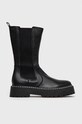 Steve Madden Sztyblety skórzane Vivianne Boot nieocieplane czarny SM11001286.BLACK.LEATH