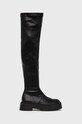 Steve Madden Ghete de piele neizolat negru SM11001585.BLACK