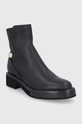 Emporio Armani Botki skórzane X3M334.XF538.BLACK.BLA czarny AW21