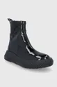 Členkové topánky Emporio Armani čierna