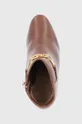 hnedá Kožené členkové topánky Lauren Ralph Lauren