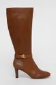 коричневий Lauren Ralph Lauren - Шкіряні чоботи Жіночий