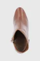 hnedá Kožené členkové topánky Lauren Ralph Lauren
