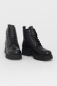 Kožené kotníkové boty Karl Lagerfeld černá
