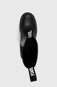 Kožne čizme Karl Lagerfeld BIKER II crna KL41680.Black.Lthr