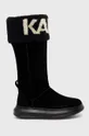 crna čizme za snijeg od brušene kože Karl Lagerfeld Kapri Kosi Ženski