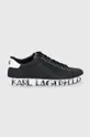 μαύρο Δερμάτινα παπούτσια Karl Lagerfeld KUPSOLE II Γυναικεία