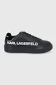 crna Kožne cipele Karl Lagerfeld MAXI KUP Ženski