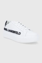 Karl Lagerfeld Buty KL62210.White.Lthr.w.B biały