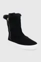 Semišové topánky Lauren Ralph Lauren čierna