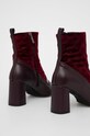 Obuwie Karl Lagerfeld Botki skórzane KL33052.Wine.Lthr.Te KL33052.Wine.Lthr.Te bordowy