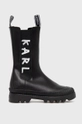 nero Karl Lagerfeld stivaletti chelsea in pelle Donna