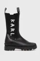 black Karl Lagerfeld leather chelsea boots Women’s