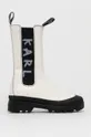λευκό Δερμάτινες μπότες Τσέλσι Karl Lagerfeld Γυναικεία