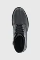 čierna Kožené členkové topánky U.S. Polo Assn.