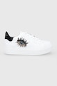 Kurt Geiger London Buty skórzane Laney Eye płaska biały 8487310109.10