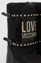 czarny Love Moschino Śniegowce