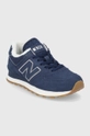 Semišové topánky New Balance WL574LX2 tmavomodrá