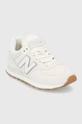 Semišové topánky New Balance WL574LY2 béžová