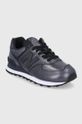 Kožená obuv New Balance WL574PW2 čierna