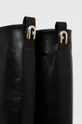 čierna Furla - Kožené čižmy Greta