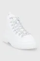 Členkové topánky Furla biela