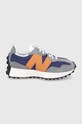 Topánky New Balance WS327WR1 usňová koža tmavomodrá WS327WR1