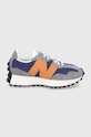 Topánky New Balance WS327WR1 usňová koža tmavomodrá WS327WR1