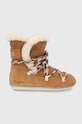 Moon Boot Śniegowce zamszowe Side High Shearling ocieplane brązowy 24300100.M.BOOT.DK.SIDE