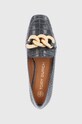 Δερμάτινα μοκασίνια Tory Burch γκρί 85615.020